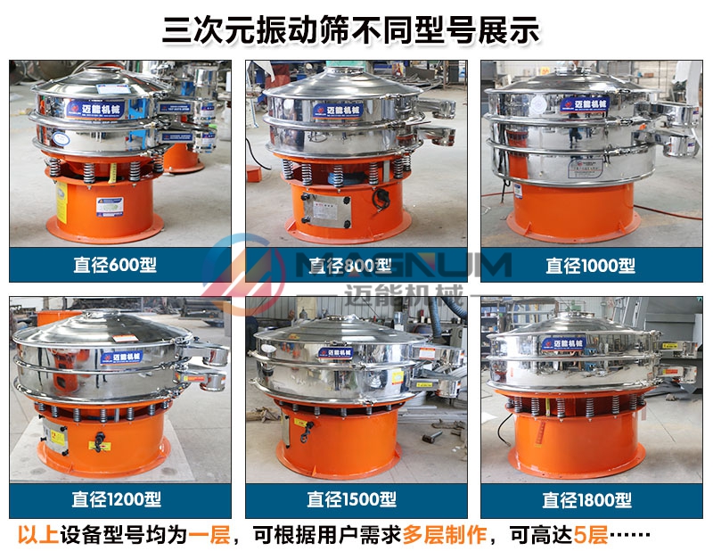 電木粉振動(dòng)篩不同型號(hào)展示