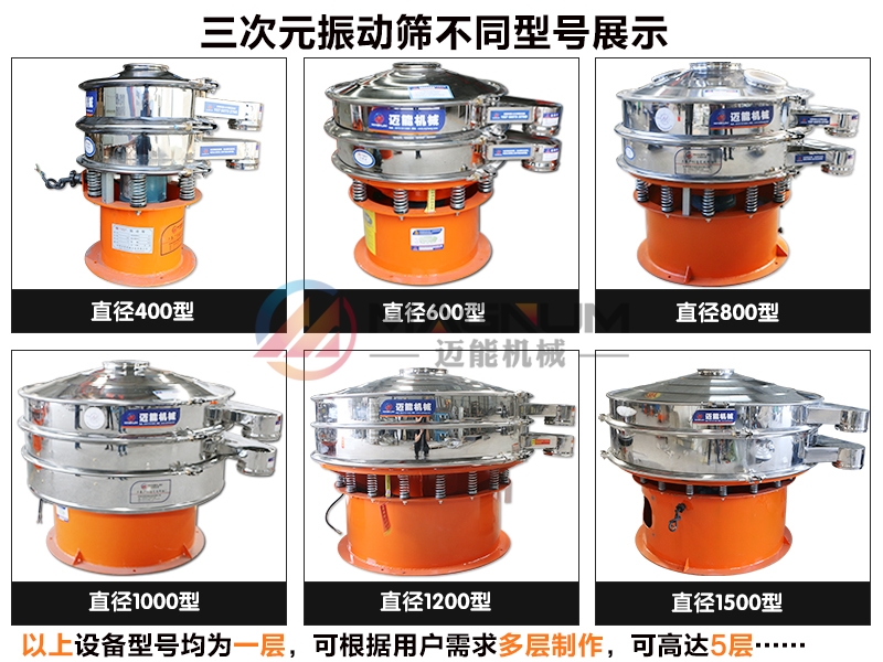 PVC水溶膠不銹鋼振動(dòng)篩不同型號(hào)展示